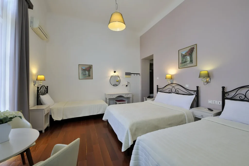 upper floor room family 213 Orion & Dryades Hotel in Athens